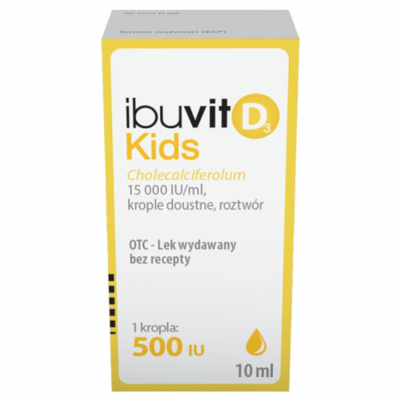Ibuvit D3 Kids 15000 IU krople doustne dla dzieci, 10 ml