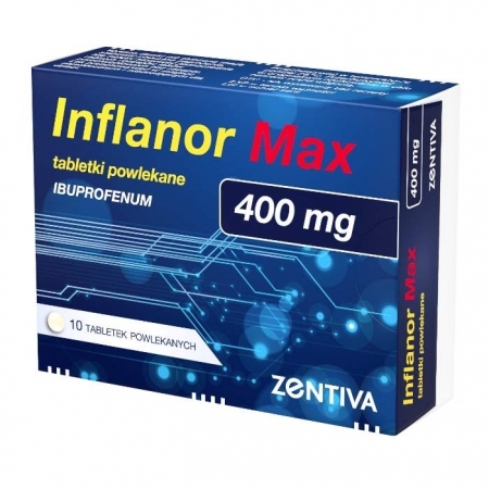Inflanor Max ibuprofen 400 mg tabletki powlekane, 10 szt.