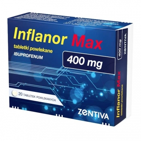 Inflanor Max ibuprofen 400 mg tabletki powlekane, 20 szt.