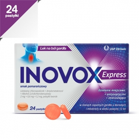 Inovox Express (smak pomarańczowy) 24 pastylek do ssania
