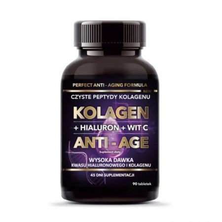 INTENSON Kolagen + Hialuron + Wit. C Anti-Age 90 tabletek