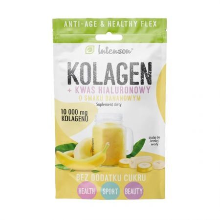 INTENSON Kolagen + kwas hialuronowy + wit. C o smaku bananowym 1 saszetka