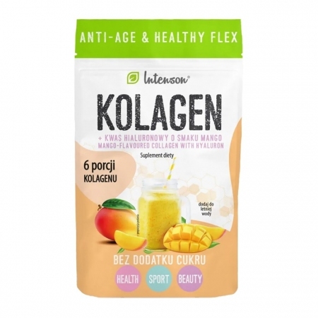 INTENSON Kolagen + kwas hialuronowy + wit. C o smaku mango 60 g