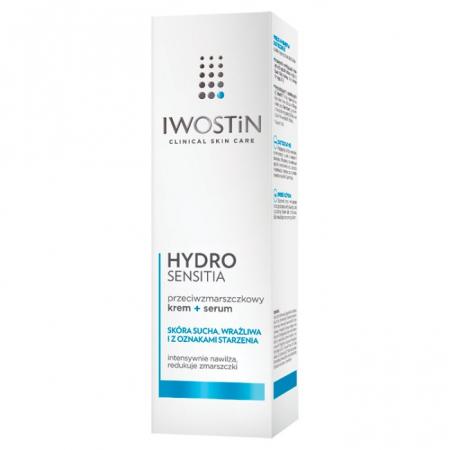 IWOSTIN HYDRO SENSITIA Przeciwzmarszczkowy krem + serum 40 ml