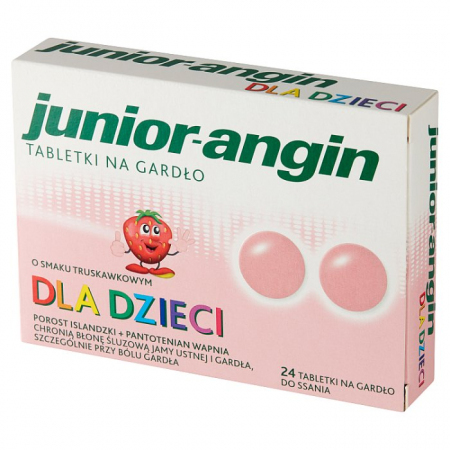 Junior-angin (smak truskawkowy) 24 tabl.