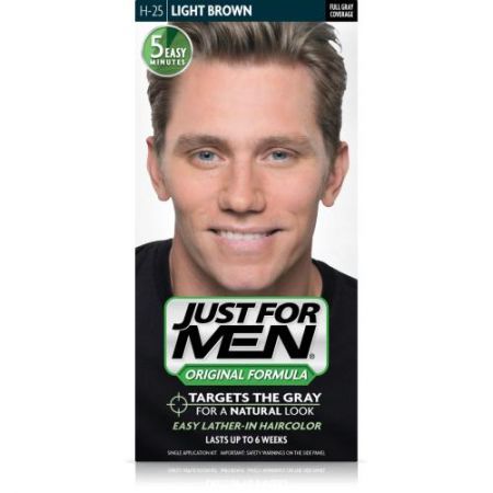 Just For Men H-25 Odsiwiacz do włosów dla mężczyzn - jasny brąz 66 ml