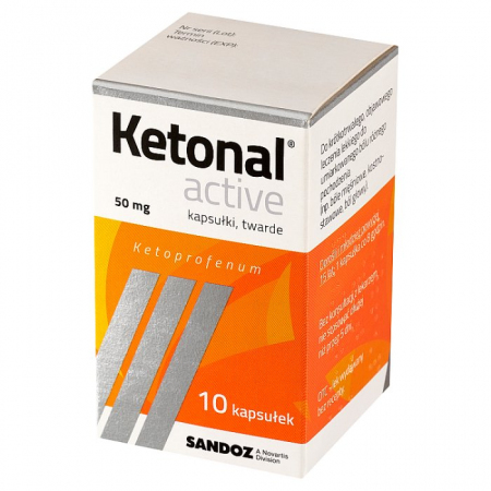Ketonal Active 50 mg kapsułki twarde, 10 szt.
