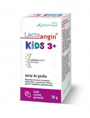 Lactoangin KIDS 3+ (czarna porzeczka) spray 30 g