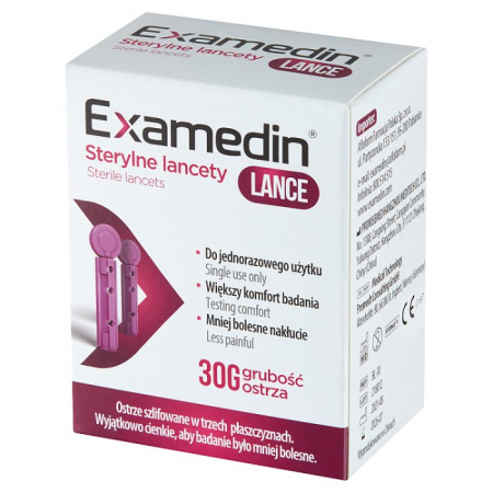 Lancety Examedin Lance 30G 100 sztuk