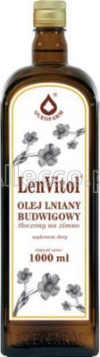 LenVitol - olej lniany budwigowy tłoczony na zimno 1000 ml