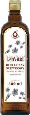LenVitol - olej lniany budwigowy tłoczony na zimno 500 ml / Naturalne bogactwo kwasów omega-3