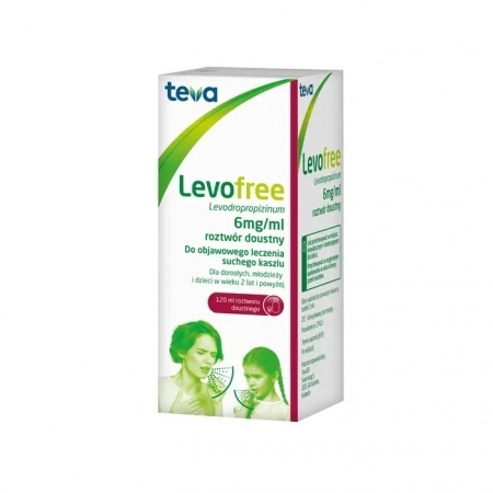 Levofree 6 mg/ml roztwór doustny na suchy kaszel, 120 ml