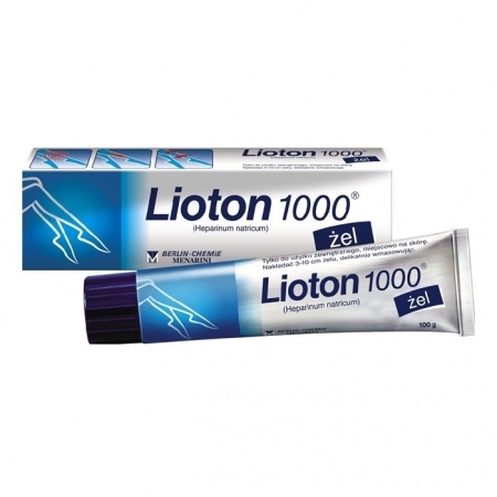 Lioton 1000 żel przeciwzakrzepowy przeciwzapalny i przeciwobrzękowy, 100 g