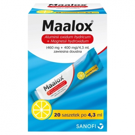 Maalox zawiesina 4,3 ml 20 sasz.