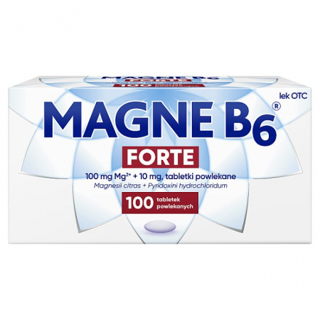 Magne B6 Forte tabletki powlekane na niedobór magnezu i witaminy B6, 100 szt.