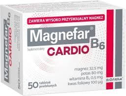 Magnefar B6 Cardio 50 tabletek powlekanych
