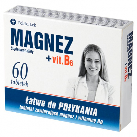 Magnez + Vit.B6 300 mg 60 tabletki / Skurcze / Witaminy i minerały