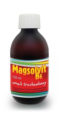 Magsolvit B6 płyn (smak truskawkowy) 150 ml