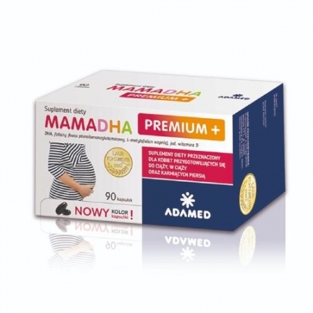 MamaDHA Premium+ kapsułki dla mam i kobiet w ciąży, 90 szt.
