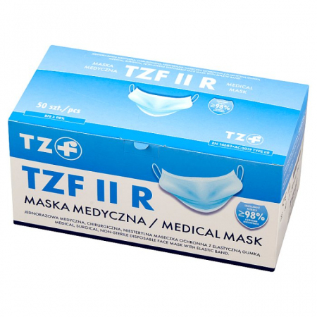 Maska medyczna TZF IIR chirurgiczna 50 szt.