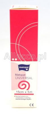MATOPAT UNIVERSAL Opaska elastyczna z zapinką 5m x 15cm 1 szt.