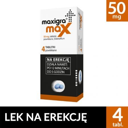 Maxigra Max  50 mg, 4 tabletki powlekane