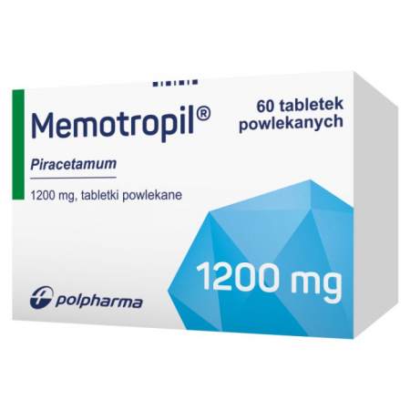 Memotropil 1200 mg, 60 tabletek powlekanych
