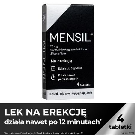 Mensil 25 mg tabletki do rozgryzania i żucia 4 szt.