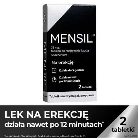 Mensil 25 mg tabletki do rozgryzania, żucia 2 szt.