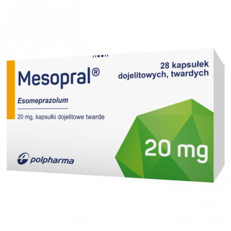 Mesopral 20 mg 28 kapsułek dojelitowych twardych