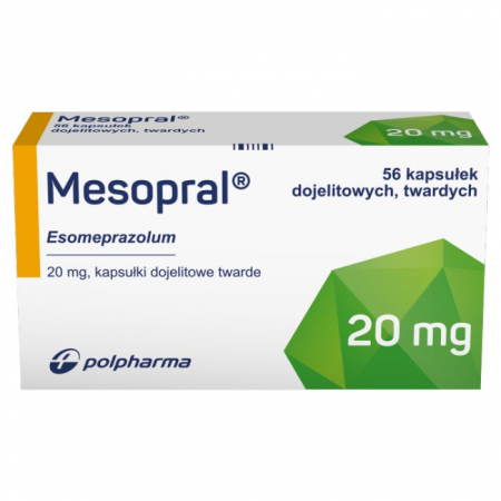 Mesopral 20 mg kapsułki dojelitowe, 56 szt.