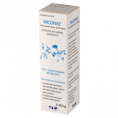 Miconal 3,29mg/g aerozol na skórę 39,5 g