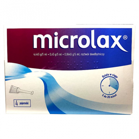 Microlax roztwór doodbytniczy 4 pojemniki po 5 ml
