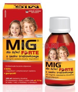 Mig Forte zawiesina dla dzieci 40mg/ml 100 ml / Ból u dzieci