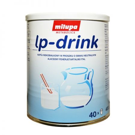 MILUPA lp-drink napój niskobiałkowy o smaku neutralnym 400 g
