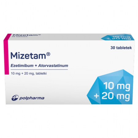 Mizetam 10 mg + 20 mg 30 tabletek