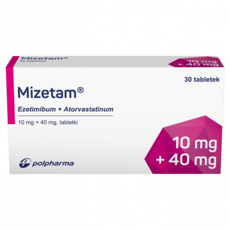 Mizetam 10 mg + 40 mg 30 tabletek