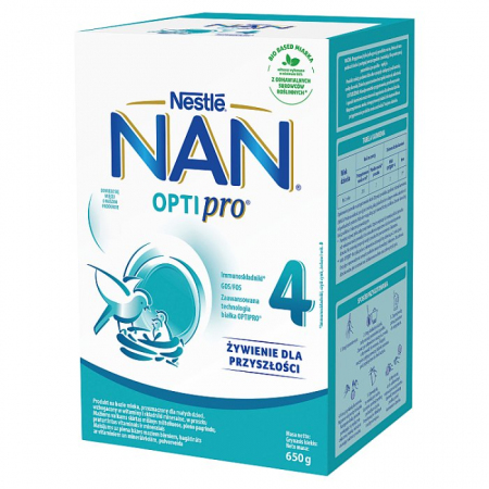 Nan Optipro 4 mleko modyfikowane Junior po 2 roku życia, 650 g