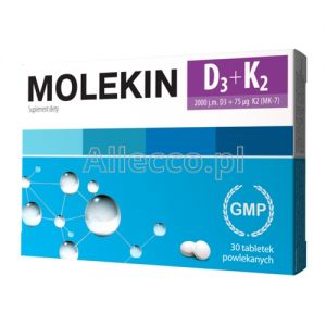 Molekin D3+K2 30 tabletek powlekanych / Zdrowe kości