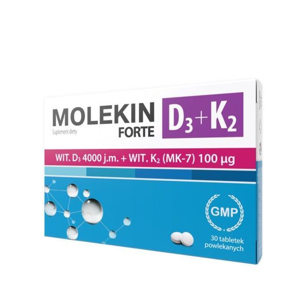 Molekin D3k2 Forte 30 Tabletek Powlekanych Kości Stawy Reumatyzm Ból Lekischorzenia Alleccopl