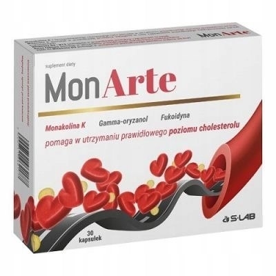 MonArte kapsułki wspomagające prawidłowy poziom chlolesterolu, 30 szt.
