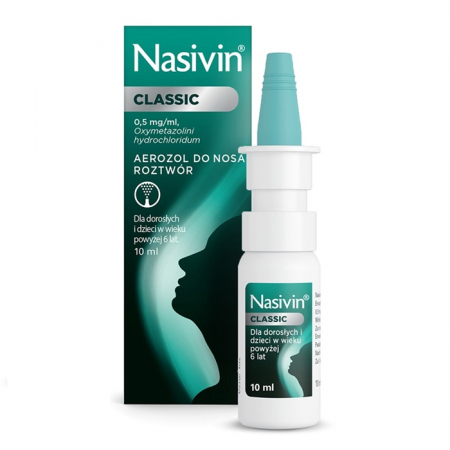 Nasivin Classic 0,05% aerozol do nosa 10 ml / Katar