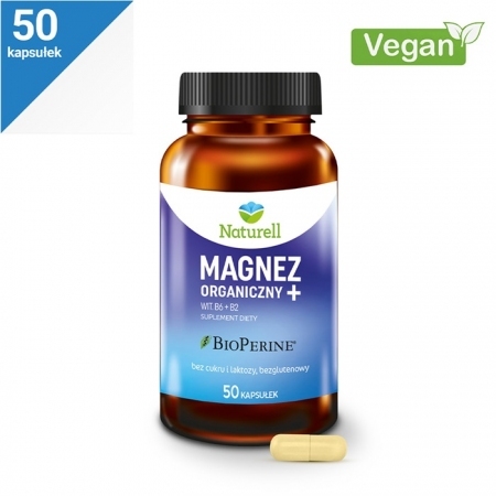 NATURELL Magnez organiczny+ 50 kapsułek
