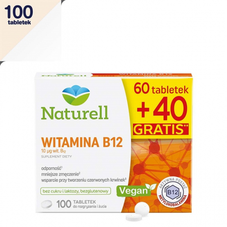 Naturell Witamina B-12 100 tabletek