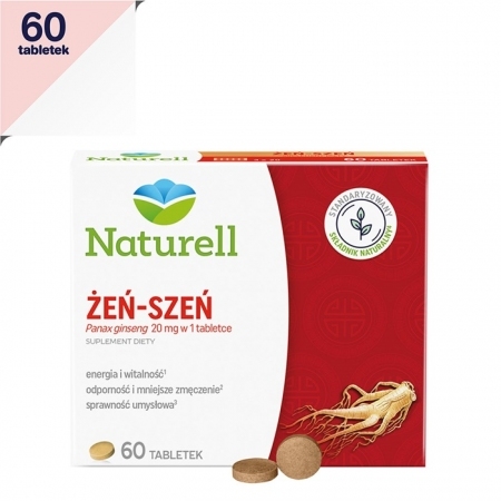 Naturell Żeń-szeń 100 mg  60 tabletek / Energia i witalność