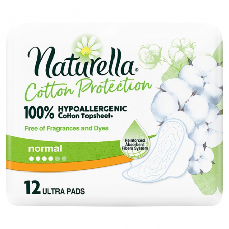 Naturella Cotton Protection Ultra Normal Podpaski Ze Skrzydełkami 12 szt.