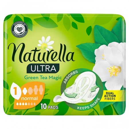 Naturella Ultra Normal Green Tea Podpaski ze skrzydełkami 10 szt.
