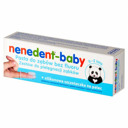 NENEDENT BABY Pasta do zębów dla dzieci 20 ml + Szczoteczka do zębów z silikonu GRATIS!!