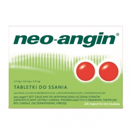 Neo-Angin z cukrem 24 tabl.
