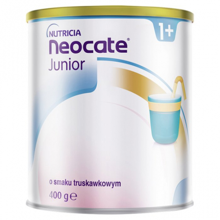 Neocate Junior 1+ preparat odżywczy o smaku truskawkowym, 400 g